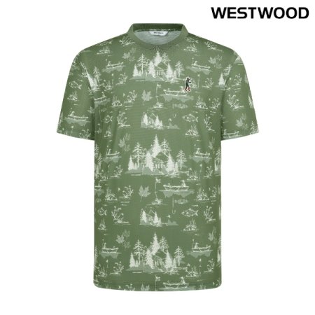 네오 프린트 메쉬 남성 티셔츠 1H