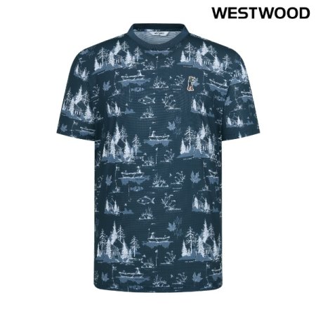 네오 프린트 메쉬 남성 티셔츠 1V