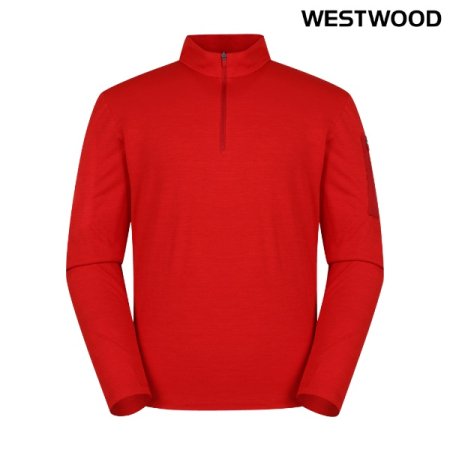 우븐 배색 남성 집업 티셔츠 RE