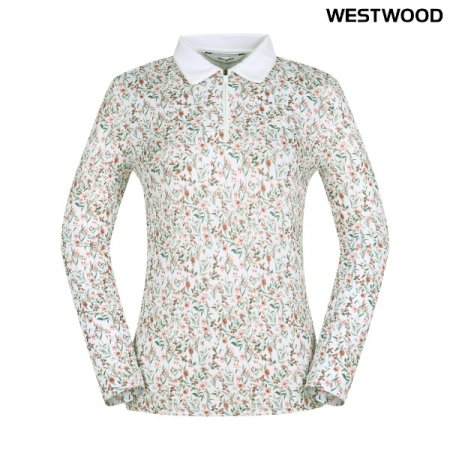 플라워 프린트 여성 폴로티 1A