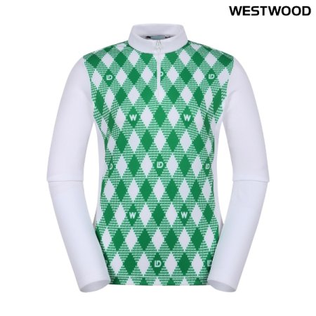 아가일 프린트 여성 집업티 R2