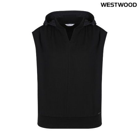 후드형 여성 조끼 BK