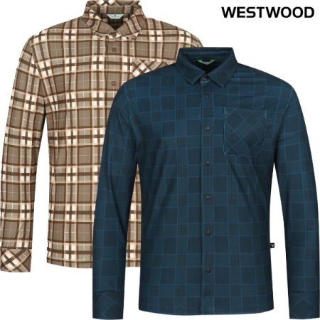 맨 스트레치 체크 셔츠