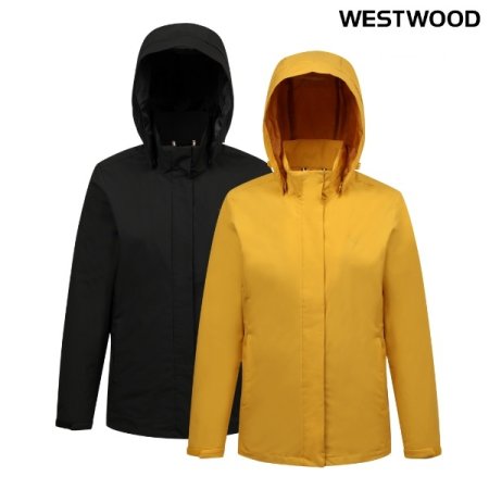 우먼 솔리드 중힙 방풍 자켓