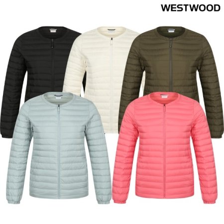 라운드넥 처경량 여성 다운 자켓