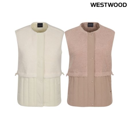 우먼 우븐 믹스 플리스 베스트