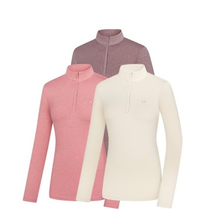 여성 가을 멜란지 델비 집업등산티셔츠