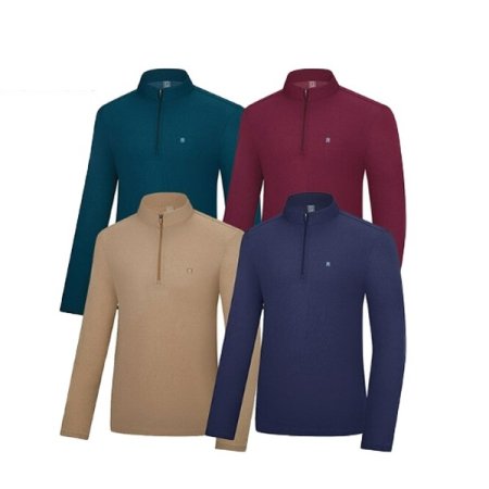 봄 남성 멜란지 집업 클라 긴팔티셔츠