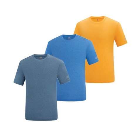 리그릭 여름 공용 멜란지라운드 반팔티