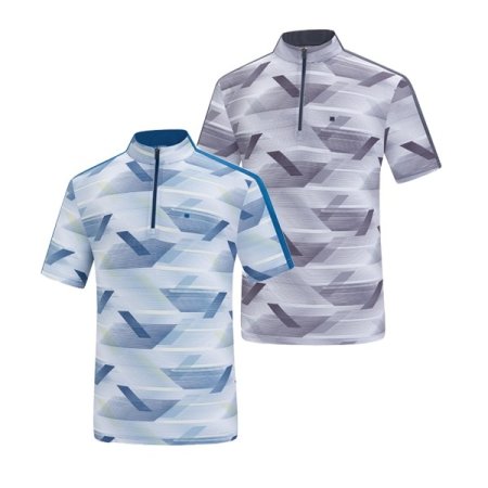 샤이루 여름 남성 메쉬 집업 티셔츠