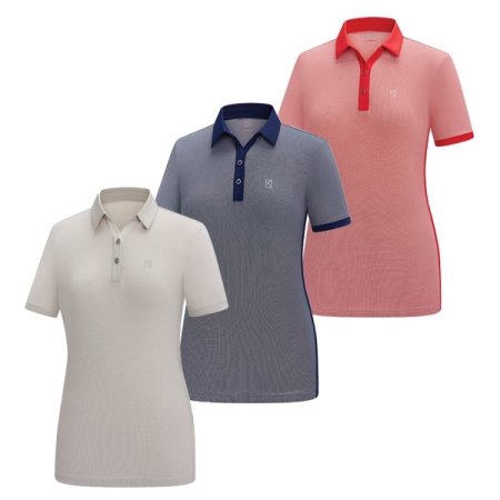 라비나 여름 여성 하이쿨 카라 티셔츠