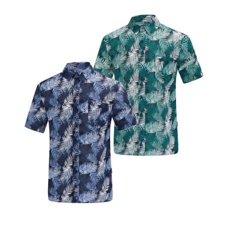 베르딜 봄여름 남성 하와이안 반팔셔츠