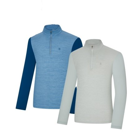 디에프 남성 봄 멜란지냉감 집업티셔츠