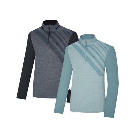 코브 남성 봄 멜란지원단 집업티셔츠