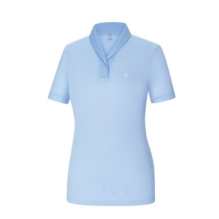 루아 여성 여름 투톤조직 카라티셔츠