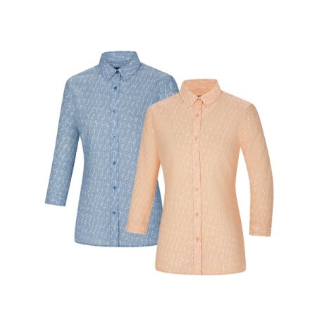 포에버 여성 봄 7부 기본카라 셔츠