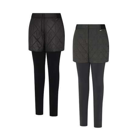 이브렛 여성 겨울 퀼팅반바지 레깅스