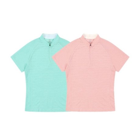 루다비 여성 여름 기본집업 반팔티셔츠