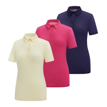 생고타르 여름 여성 무지 카라티셔츠