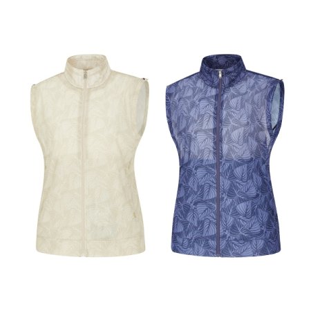 지젤 여성 봄 메쉬소재패턴프린트조끼