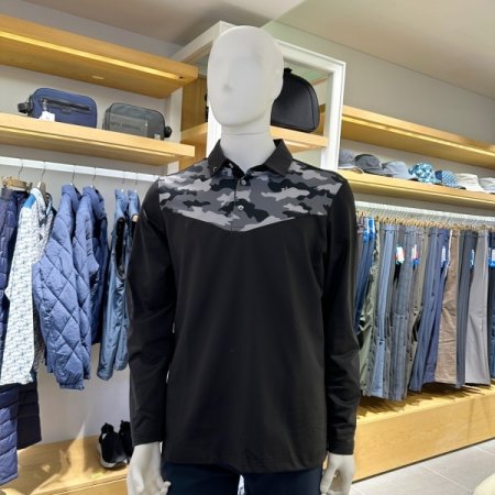 남성 패턴 배색 긴팔 티셔츠