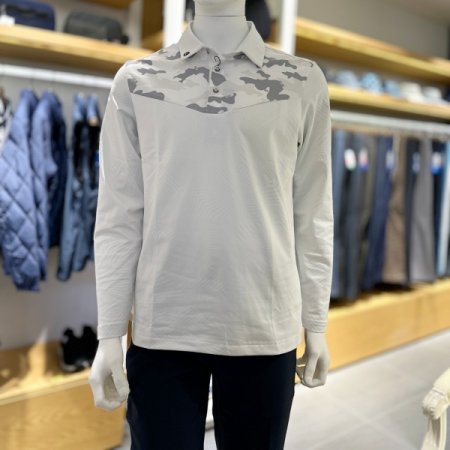 남성 패턴 배색 긴팔 티셔츠