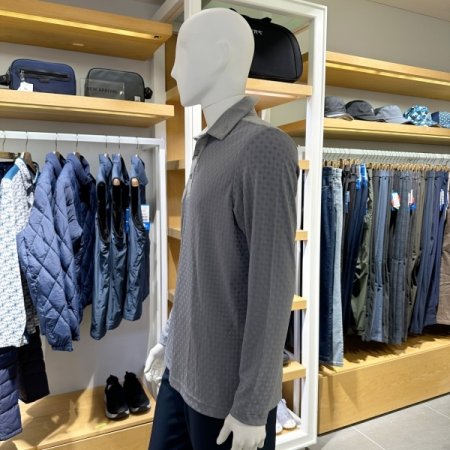 가을 자카드 카라 티셔츠