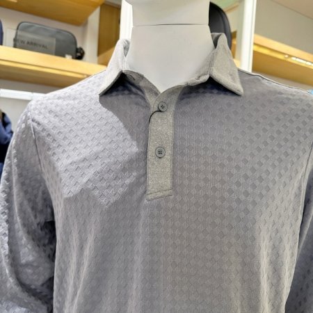 가을 자카드 카라 티셔츠