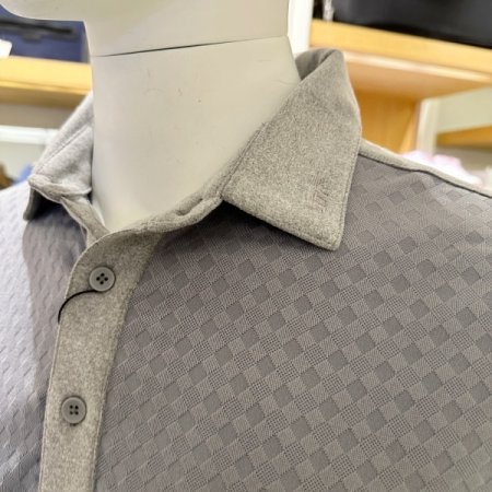 가을 자카드 카라 티셔츠