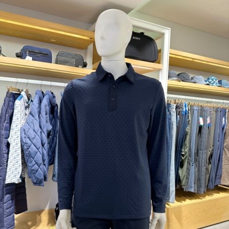 가을 자카드 카라 티셔츠