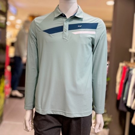 메쉬 등판 카라 티셔츠