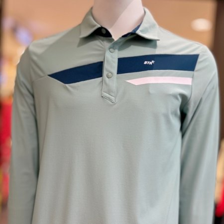 메쉬 등판 카라 티셔츠