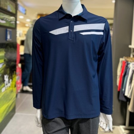 메쉬 등판 카라 티셔츠