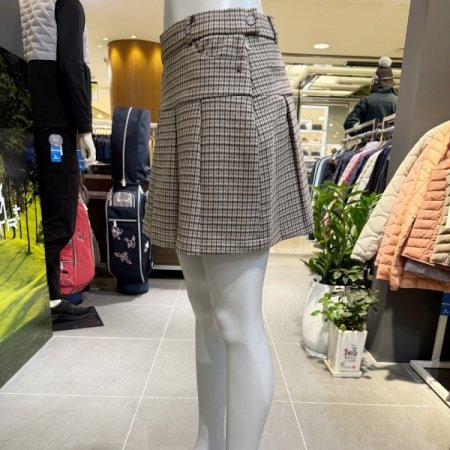 첼리 체크 큐롯 스커트