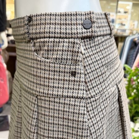 첼리 체크 큐롯 스커트