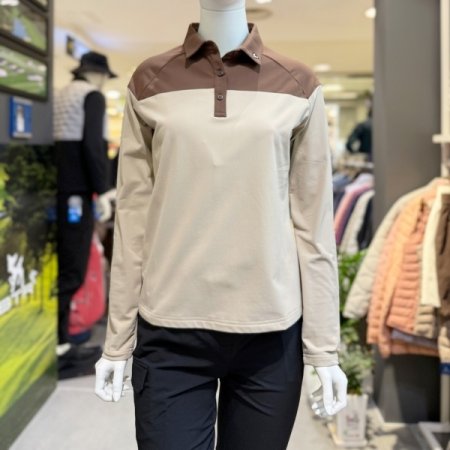 블루니 배색 카라티셔츠