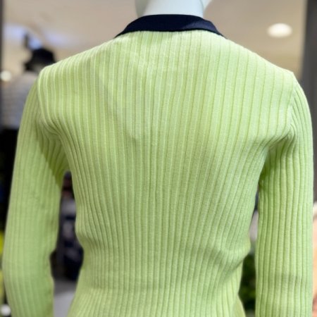 에닌 카라 골지 니트 티셔츠