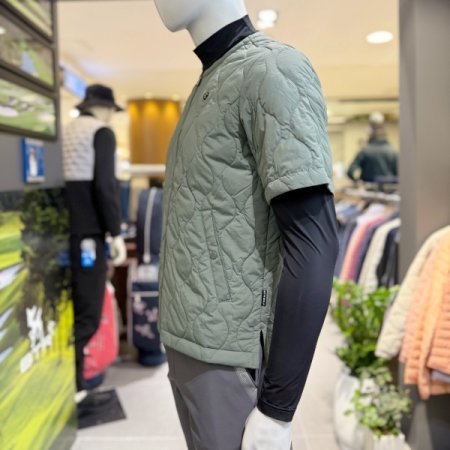라운드 퀼팅 남성 네스 패딩점퍼