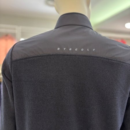 남성 에이머스 배색 반집업 기모티셔츠