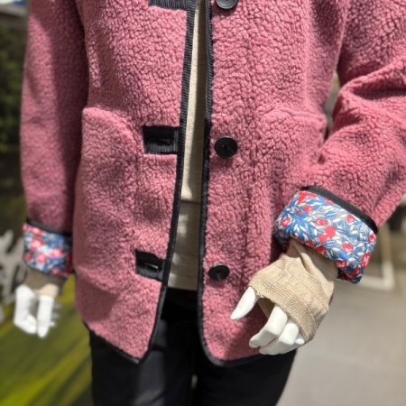 여성골프 양털 부클 자켓 부클리