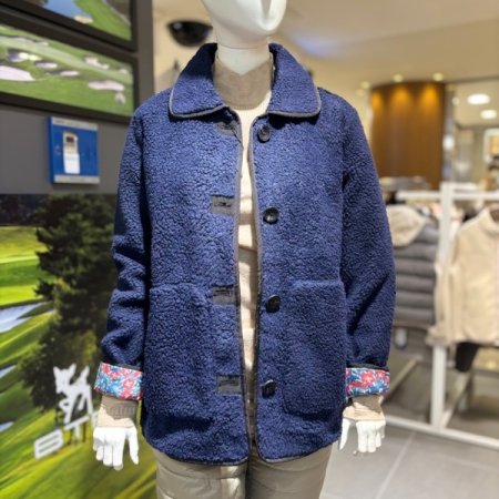 여성골프 양털 부클 자켓 부클리