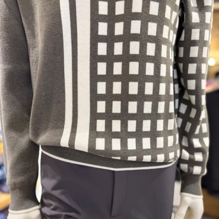 남성골프 패턴 라운드 니트 페터