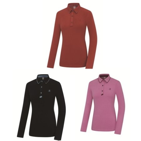 여성골프긴팔기모티카라티셔츠 리너스