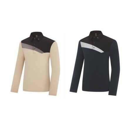 남성골프긴팔약기모카라티셔츠 블로이