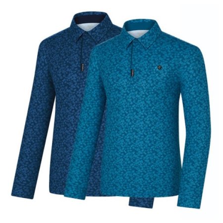 봄가을 프린트 카라 티셔츠 이덴