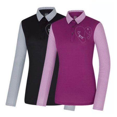 봄가을 패턴 카라 티셔츠 밀레나