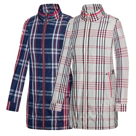 봄가을 체크 캐주얼 점퍼 슈크림W