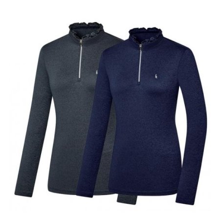 봄가을베이직 러플카라 티셔츠 하이런W