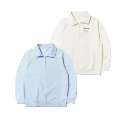 공용 기능성 베이직 하프 집 맨투맨