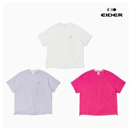 여성 온더락 저지 반팔라운드 티셔츠